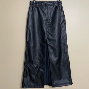 Anthropologie‎ Pilcro Pleather Midi Skirt Size 4